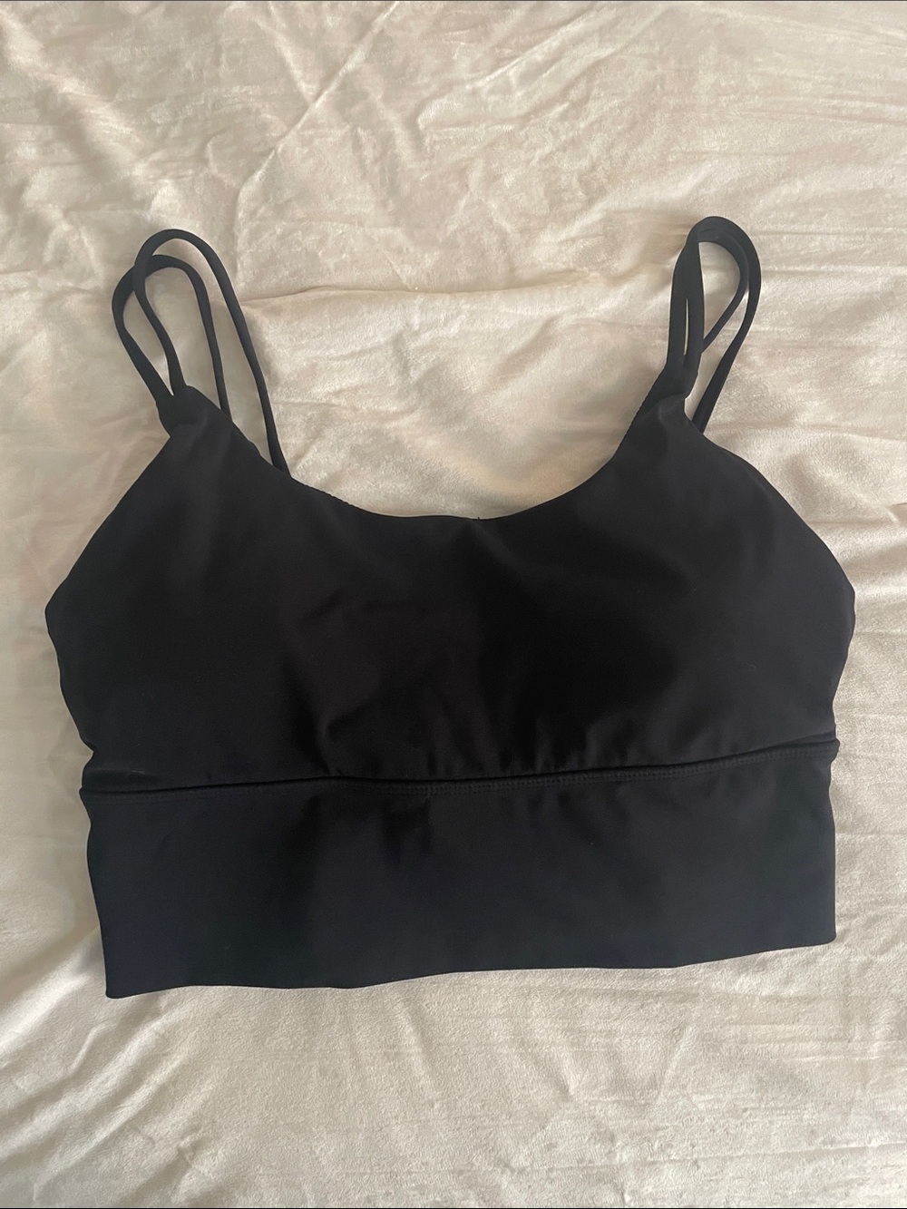 Black Double-Strap Cutout Sports Bralette